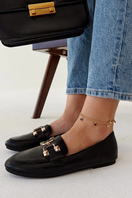 Mocassini con fibbia Comerio neri