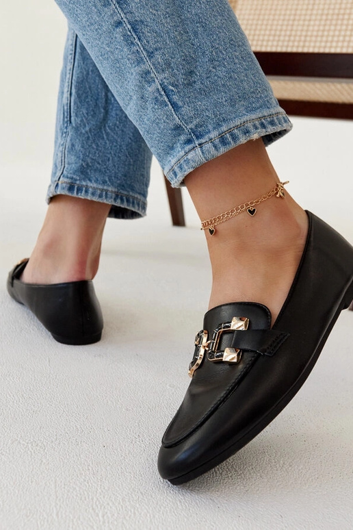 Mocassini con fibbia Comerio neri