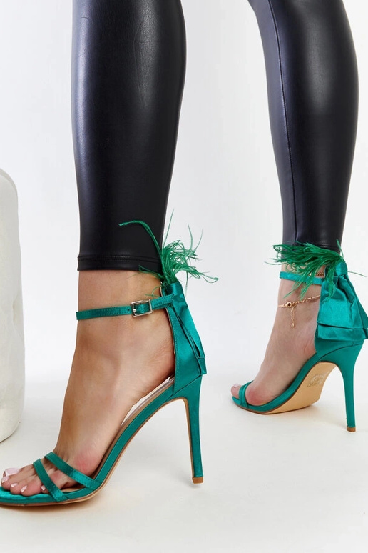 Sandali piuma verde Adalgisio