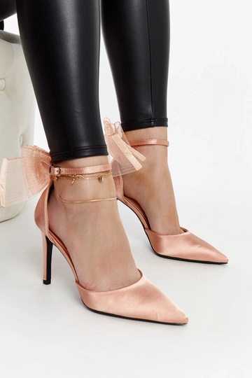 Scarpe con fiocco rosa chiaro di Ilaysa