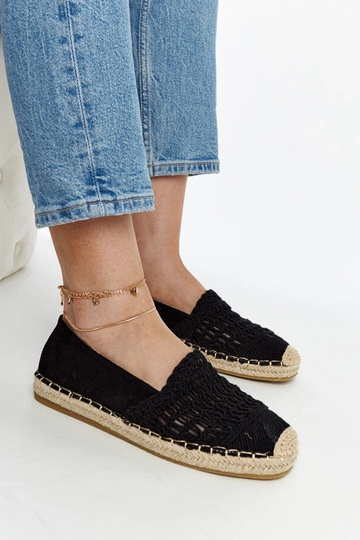 Espadrillas nere traforate di Gordana 2
