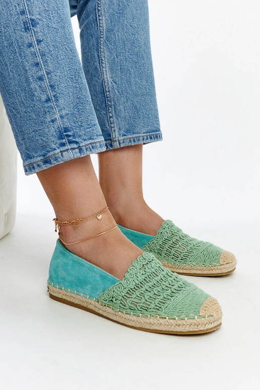 Espadrillas traforate color menta di...