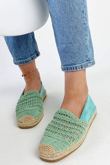 Espadrillas traforate color menta di Gordana 2