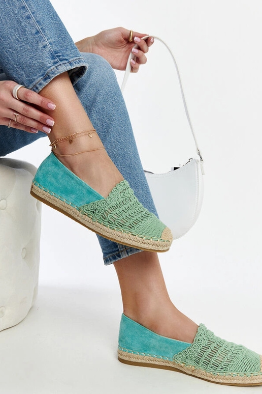 Espadrillas traforate color menta di...