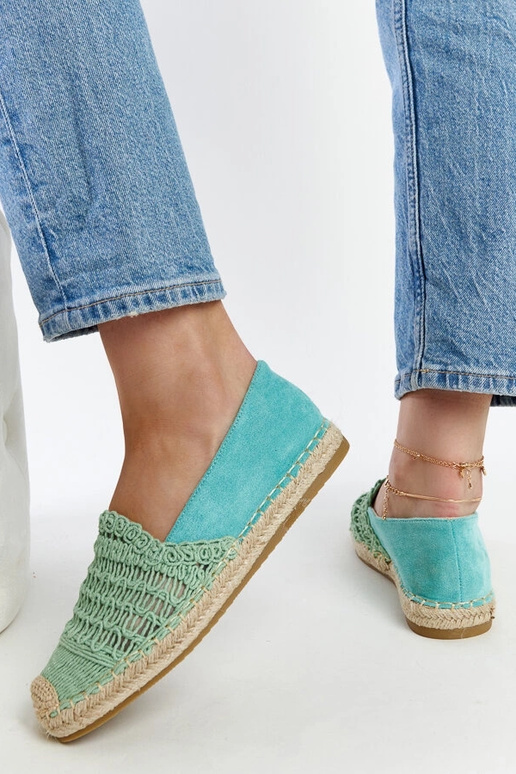 Espadrillas traforate color menta di...