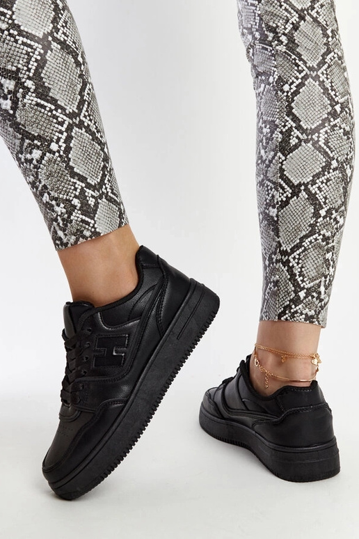 Sneakers nere con platform Mentha