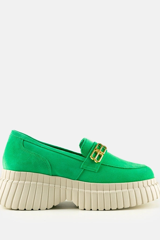 Scarpe stringate verdi in suede Karino