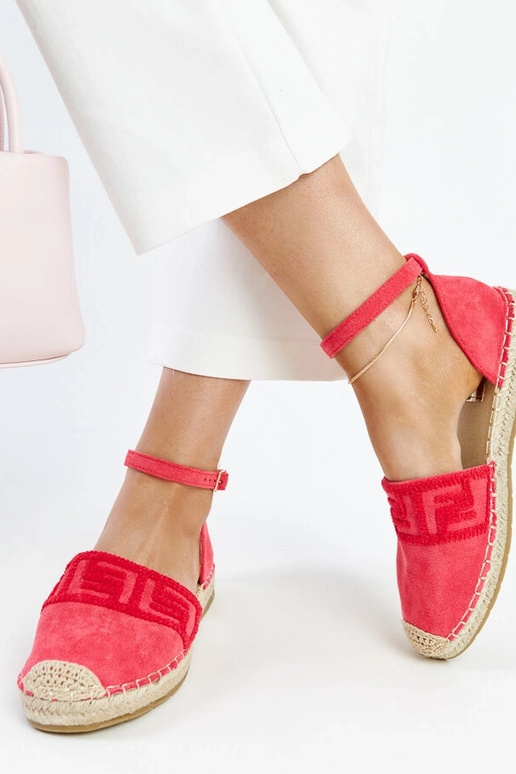 Espadrillas rosa scuro con ricamo...