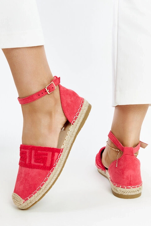 Espadrillas rosa scuro con ricamo...