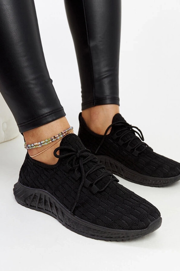 Sneakers nere in tessuto...