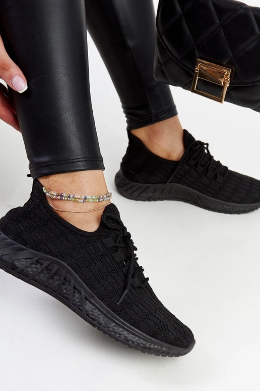 Sneakers nere in tessuto Milena