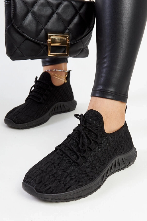 Sneakers nere in tessuto Milena