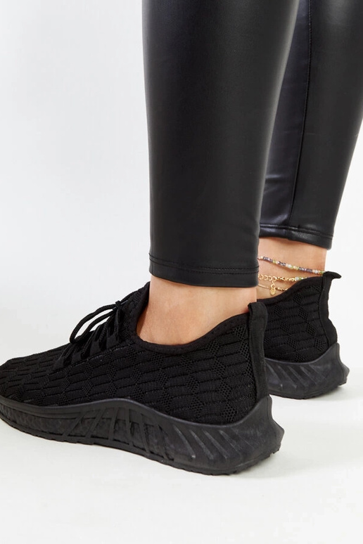 Sneakers nere in tessuto Milena