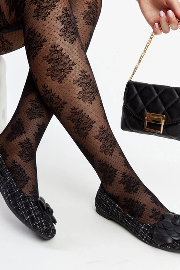 Ballerine nere con fiore...