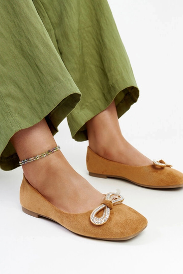 Ballerine marroni con fiocco Gaillou