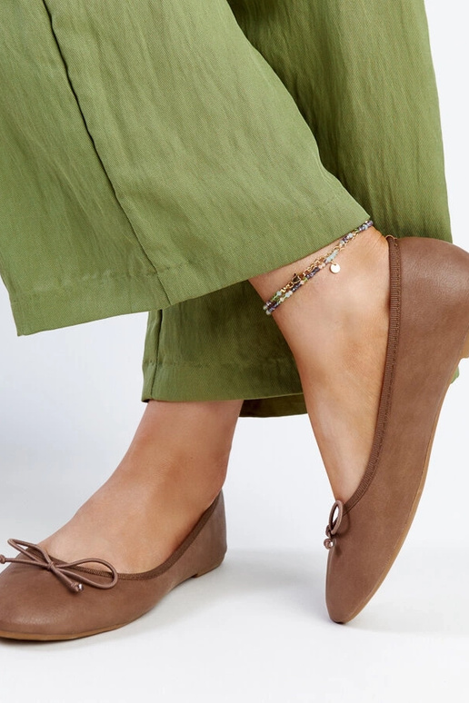 Ballerine in ecopelle marrone Pavla