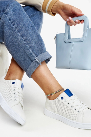 Sneakers in ecopelle bianca...