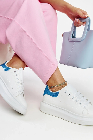 Sneakers in ecopelle bianca...