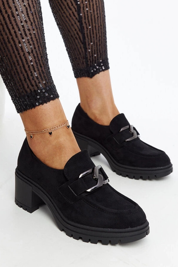 Scarpe basse nere con inserto in pelle Vinceza 2