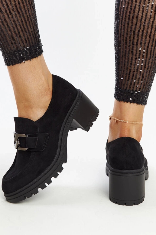 Scarpe basse nere con inserto in...