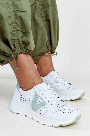 Sneakers bianche in pelle...