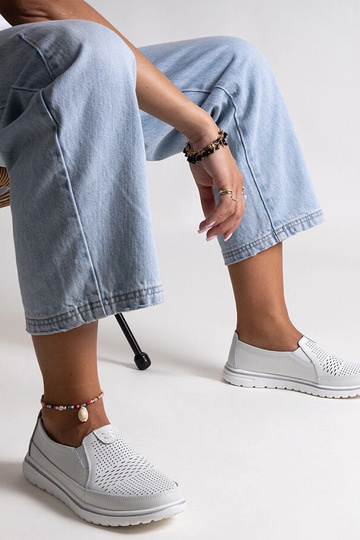 Półbuty in pelle grigio...