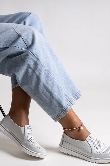 Półbuty in pelle grigio... 2