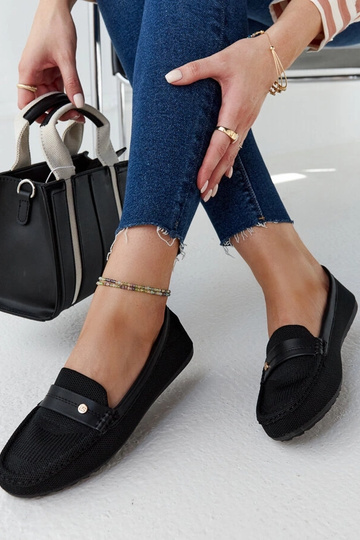 Mocassini in tessuto nero... 2