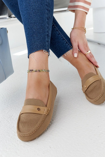 Mocassini in tessuto beige... 2