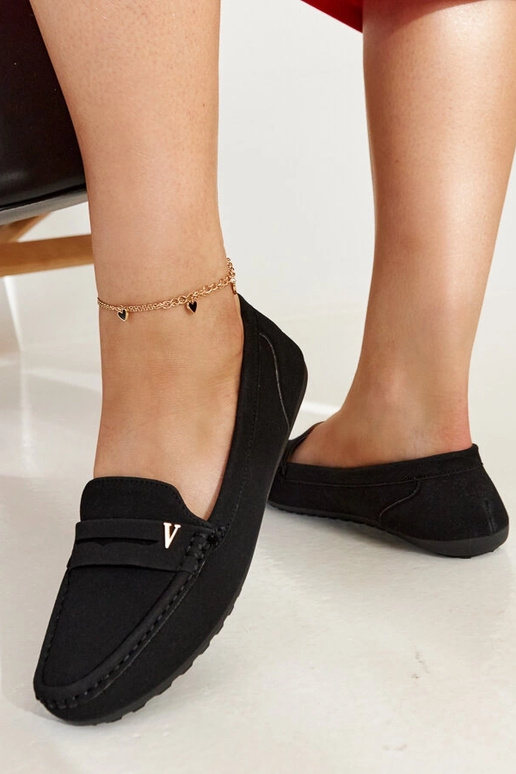 Mocassini neri con finitura opaca di...