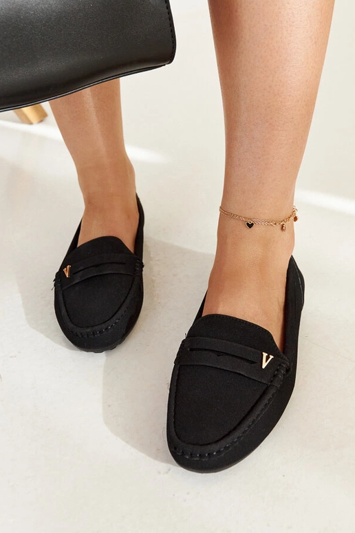 Mocassini neri con finitura opaca di...