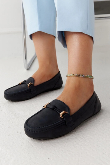 Mocassini Scafati blu navy finitura opaca