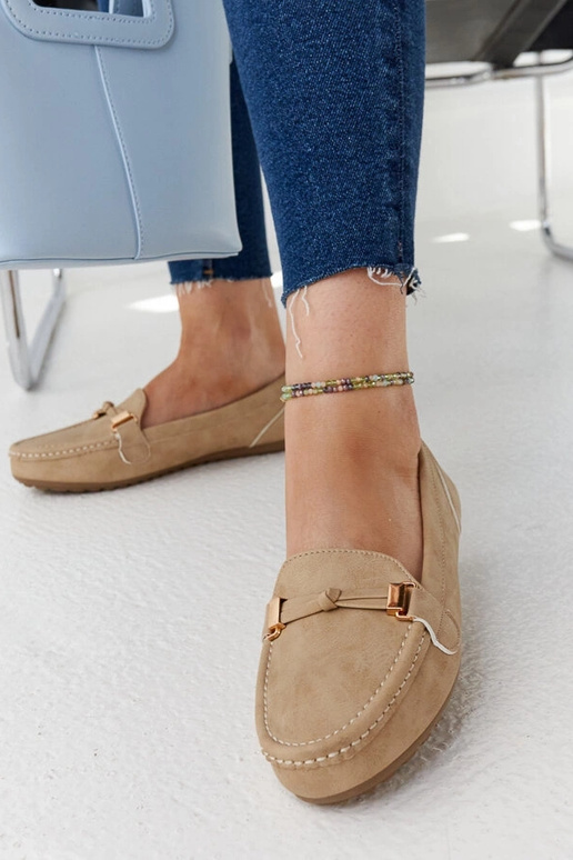 Mocassini Scafati beige finitura opaca