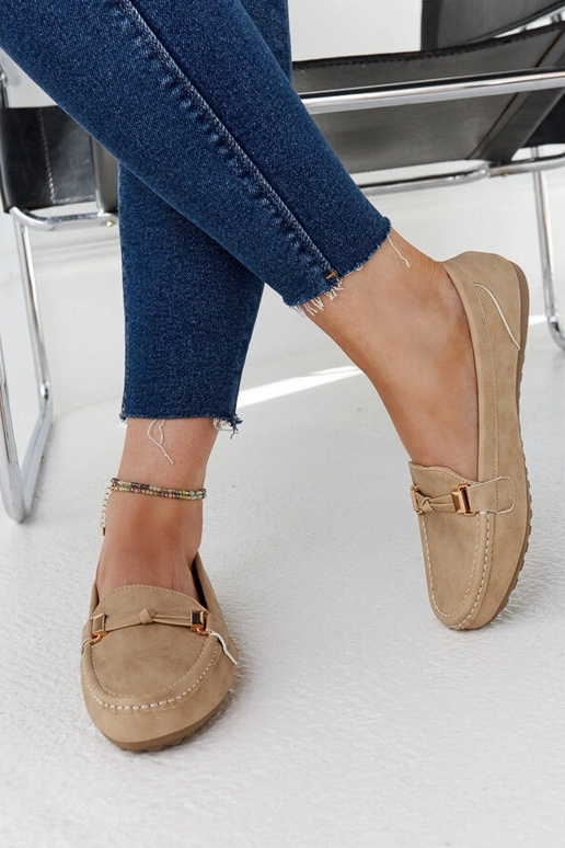 Mocassini Scafati beige finitura opaca