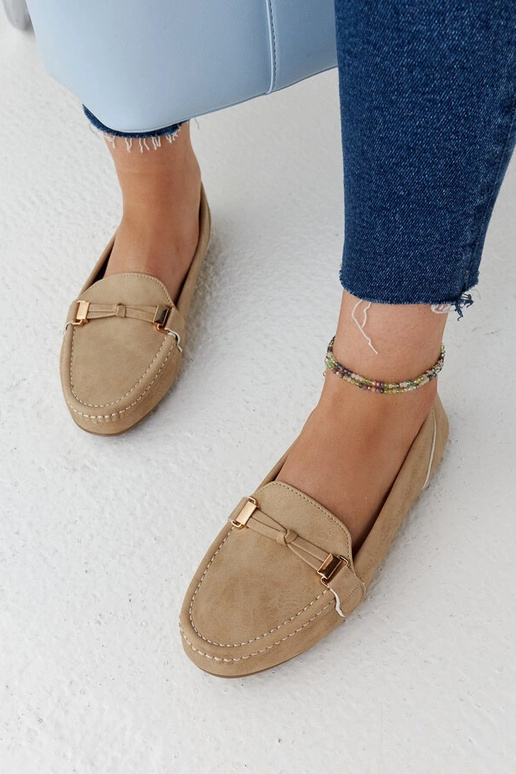 Mocassini Scafati beige finitura opaca