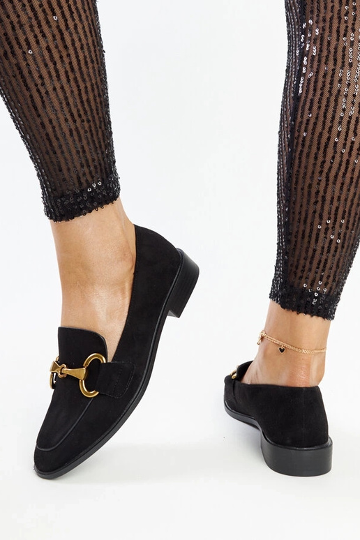 Mocassini neri con fibbia Gibarti