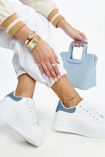 Sneakers con plateau Ottavia bianche 2