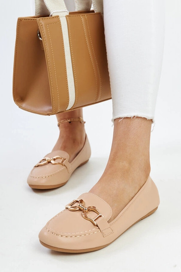 Mocassini beige con fibbia Najla