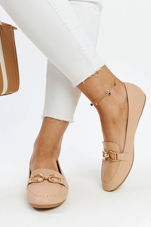 Mocassini beige con fibbia Najla