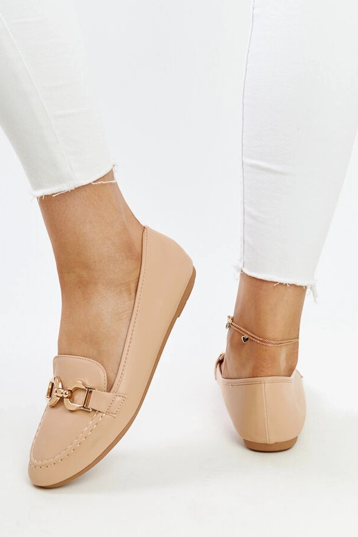Mocassini beige con fibbia Najla