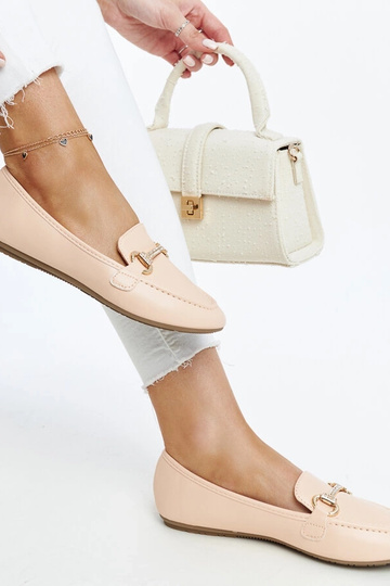 Mocassini beige con fibbia decorativa Paddy 2