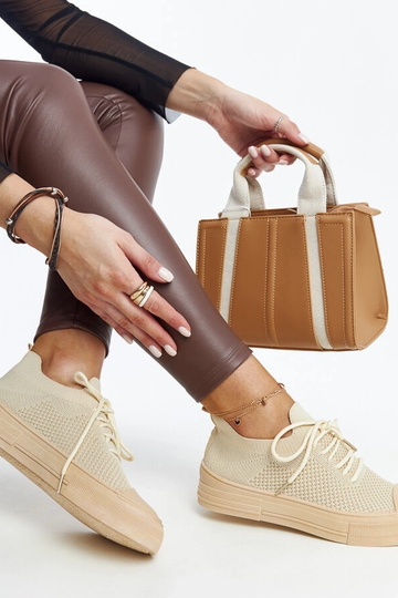Sneakers sportive leggere Senaida beige chiaro 2