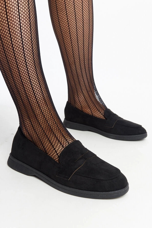 Mocassini in pelle scamosciata nera...