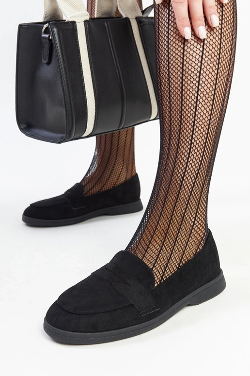 Mocassini in pelle scamosciata nera...