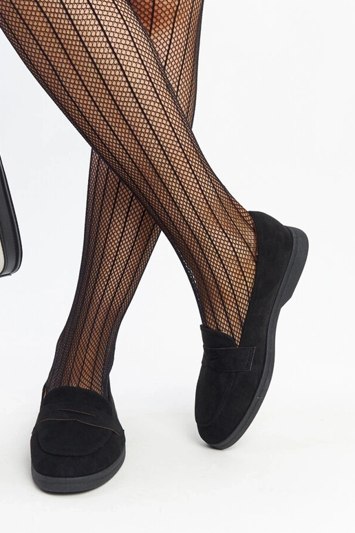 Mocassini in pelle scamosciata nera...