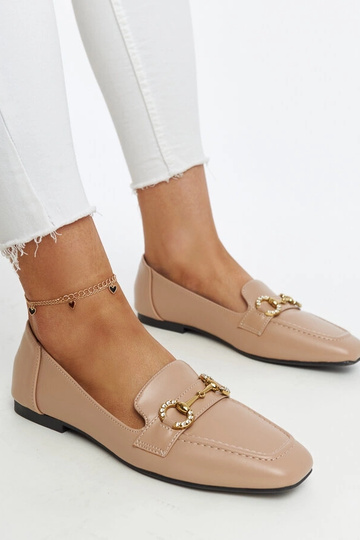Mocassini con fibbia Areebah beige