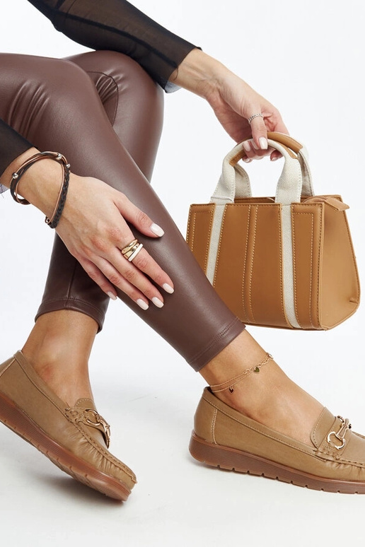 Mocassini con fibbia Anisah Beige scuro