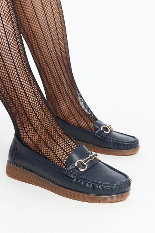 Mocassini con fibbia Anisah blu navy