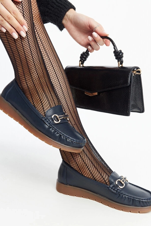 Mocassini con fibbia Anisah blu navy