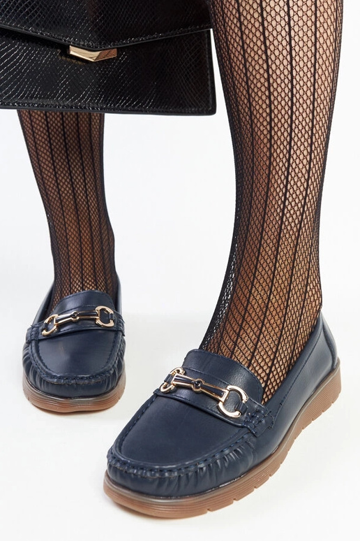 Mocassini con fibbia Anisah blu navy